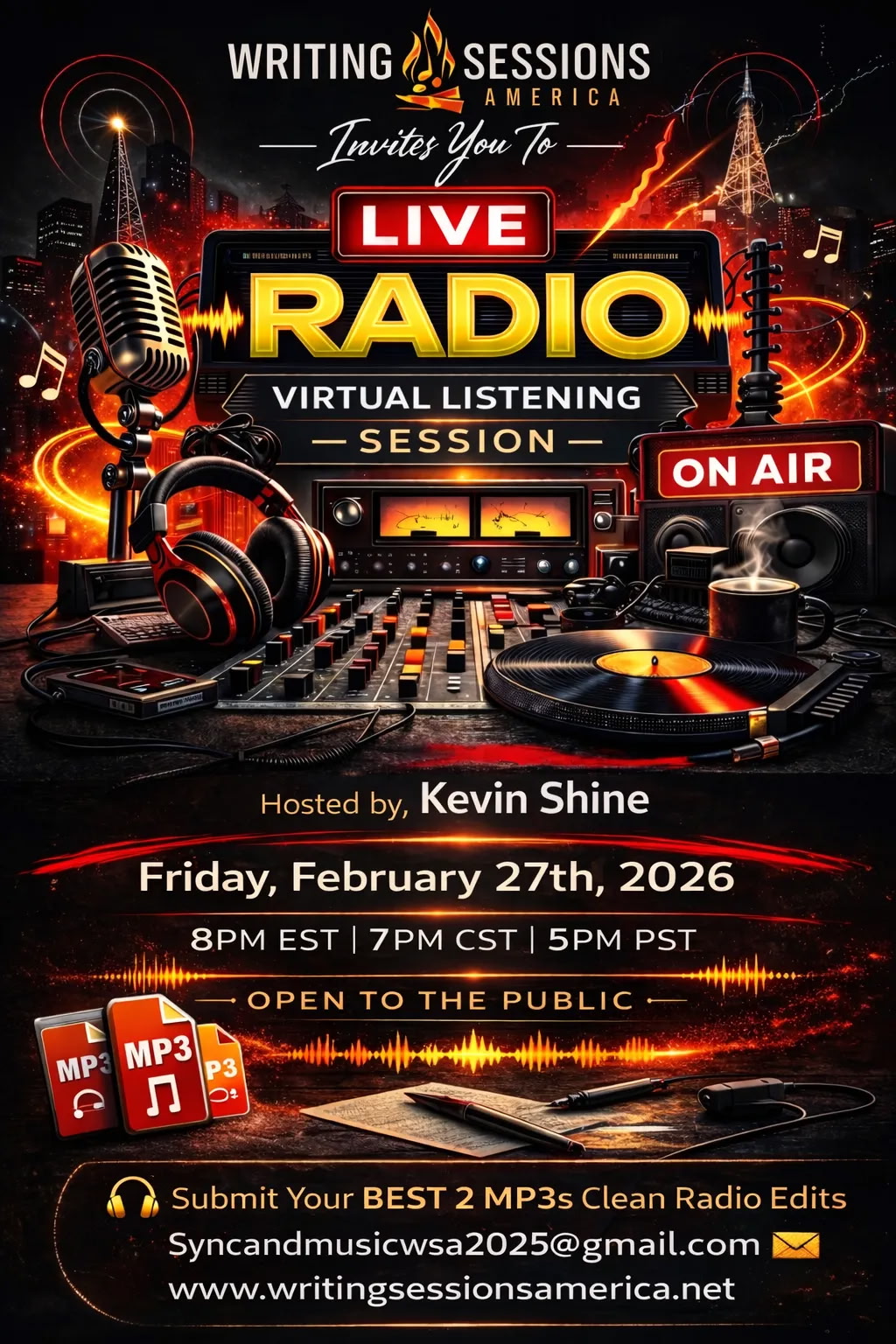 Live Radio Event Flyer 2026